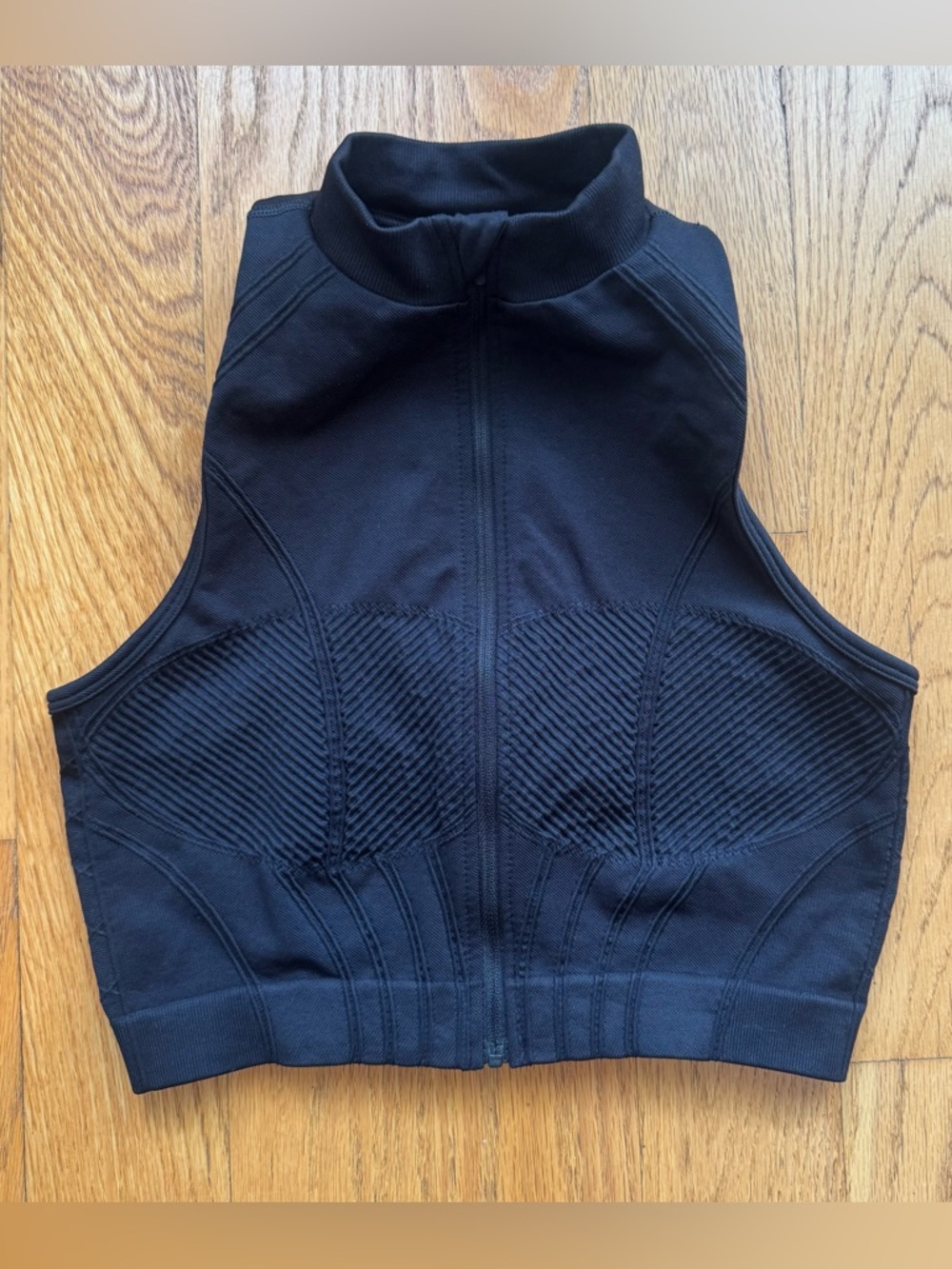 Gymshark Black Zip-Front Top